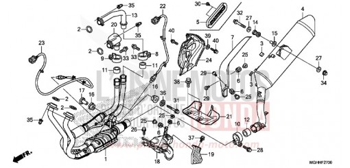 SILENCIEUX D'ECHAPPEMENT VFR1200XDH de 2017